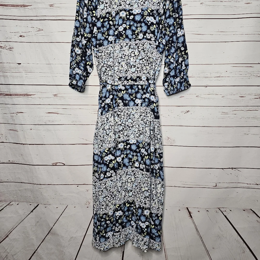 Lane Bryant Floral Self Tie Midi Dress - Picture 6 of 14